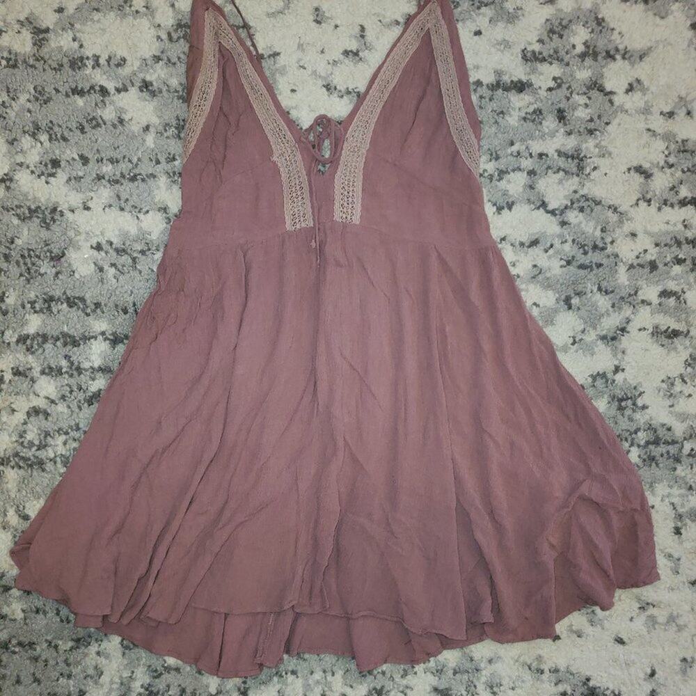 Intimately Free People Pink and White lace halter top || XS